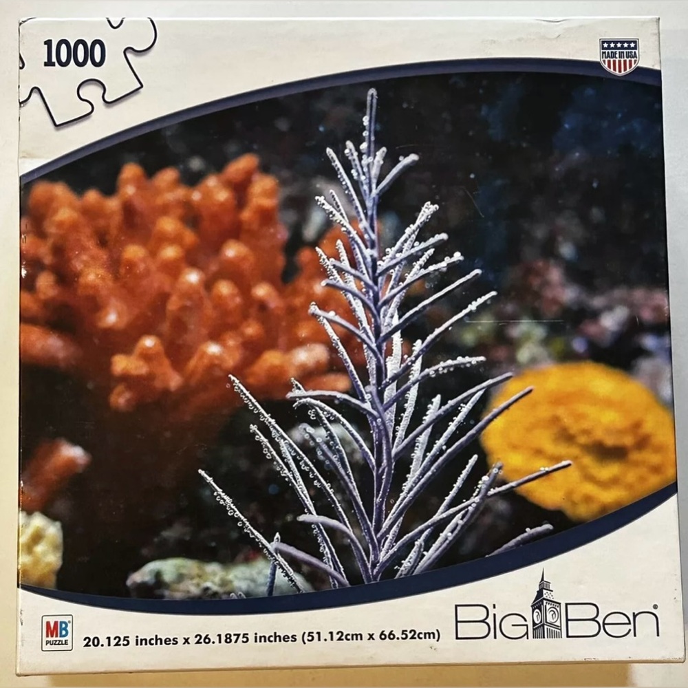 1000 Piece Jigsaw Puzzle - Big Ben Colorful Coral by Milton Bradley USA (2012)